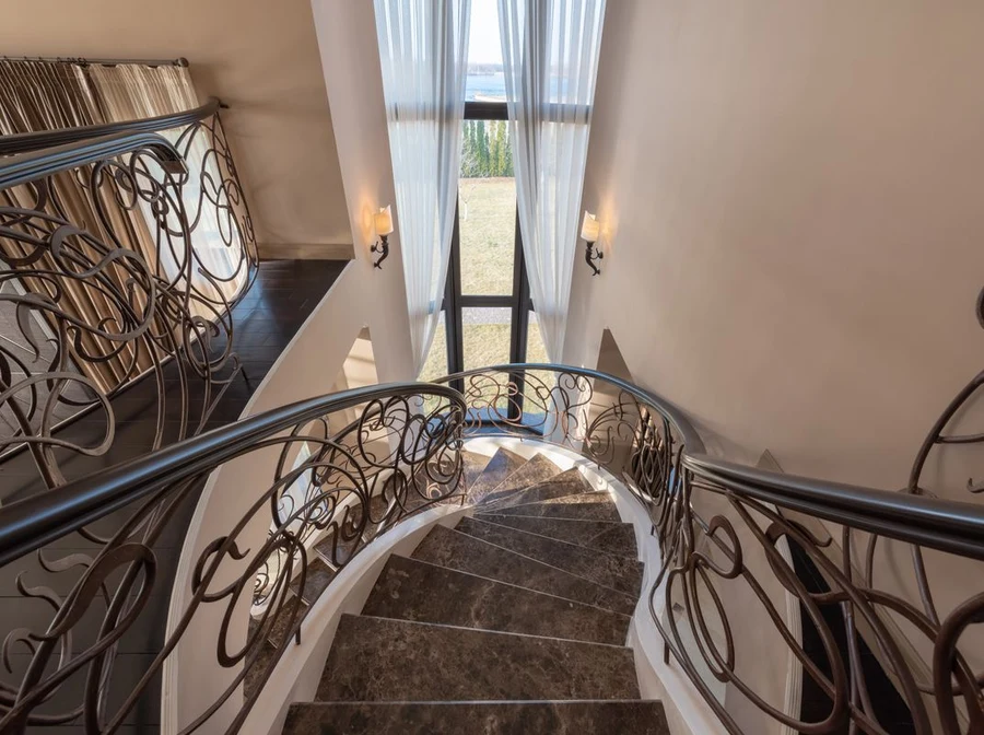 Bespoke decorative drapery in elegant contemporary interior